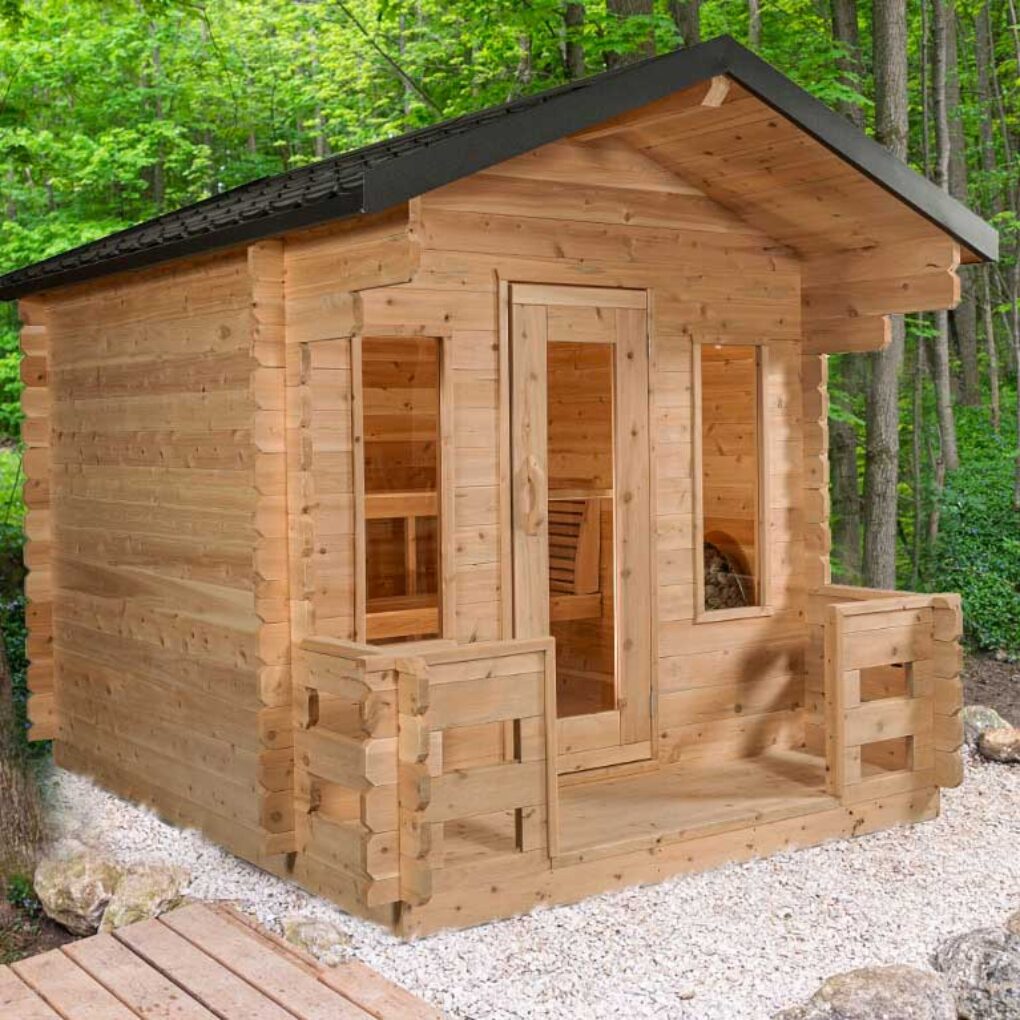 Leisurecraft CT Georgian Cabin Sauna with Porch