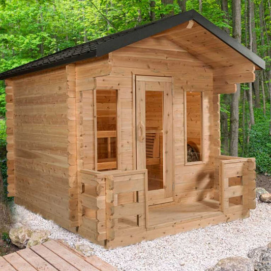 Leisurecraft CT Georgian Cabin Sauna with Porch