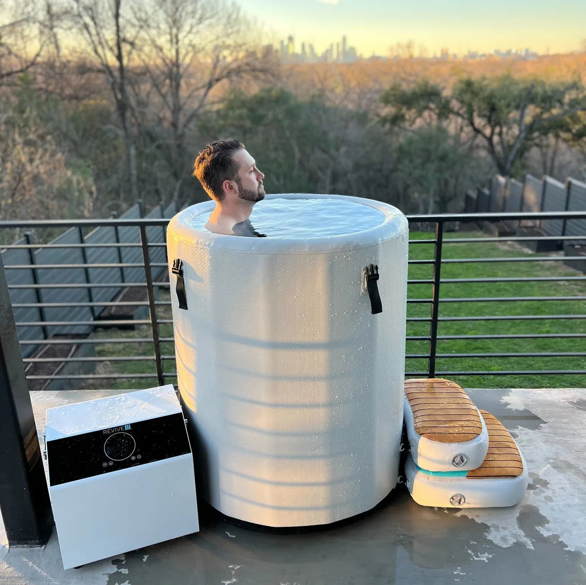 Revive 2-Person Traditional Sauna & Inflatable Barrel Plunge